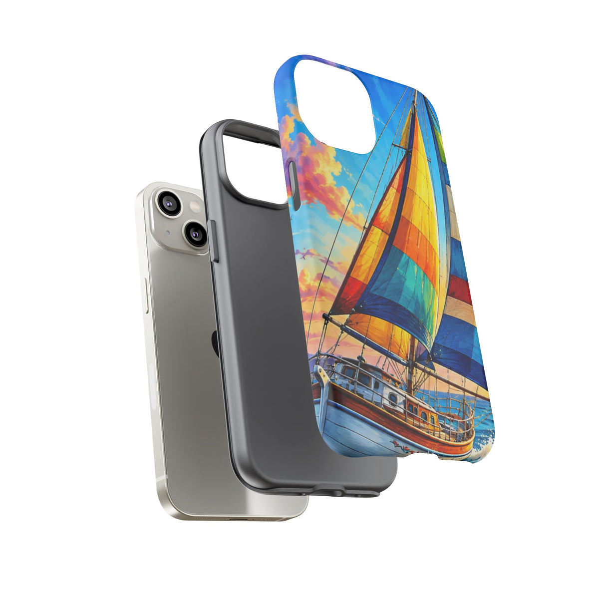 Sailboat Sunset Phone Case — Colorful Nautical iPhone Cover