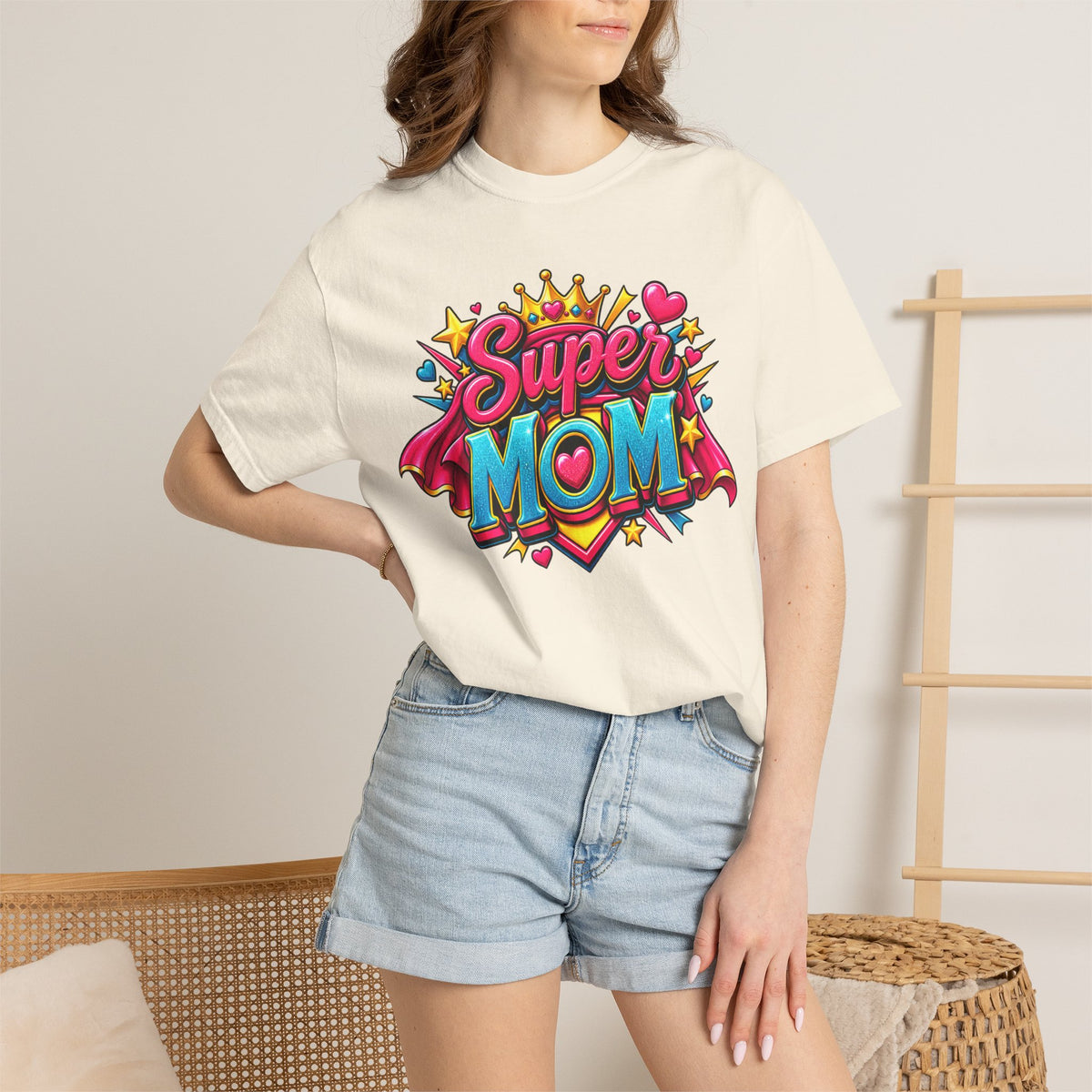 Super Mom T-Shirt — Colorful Comic-Style Mother's Day Tee