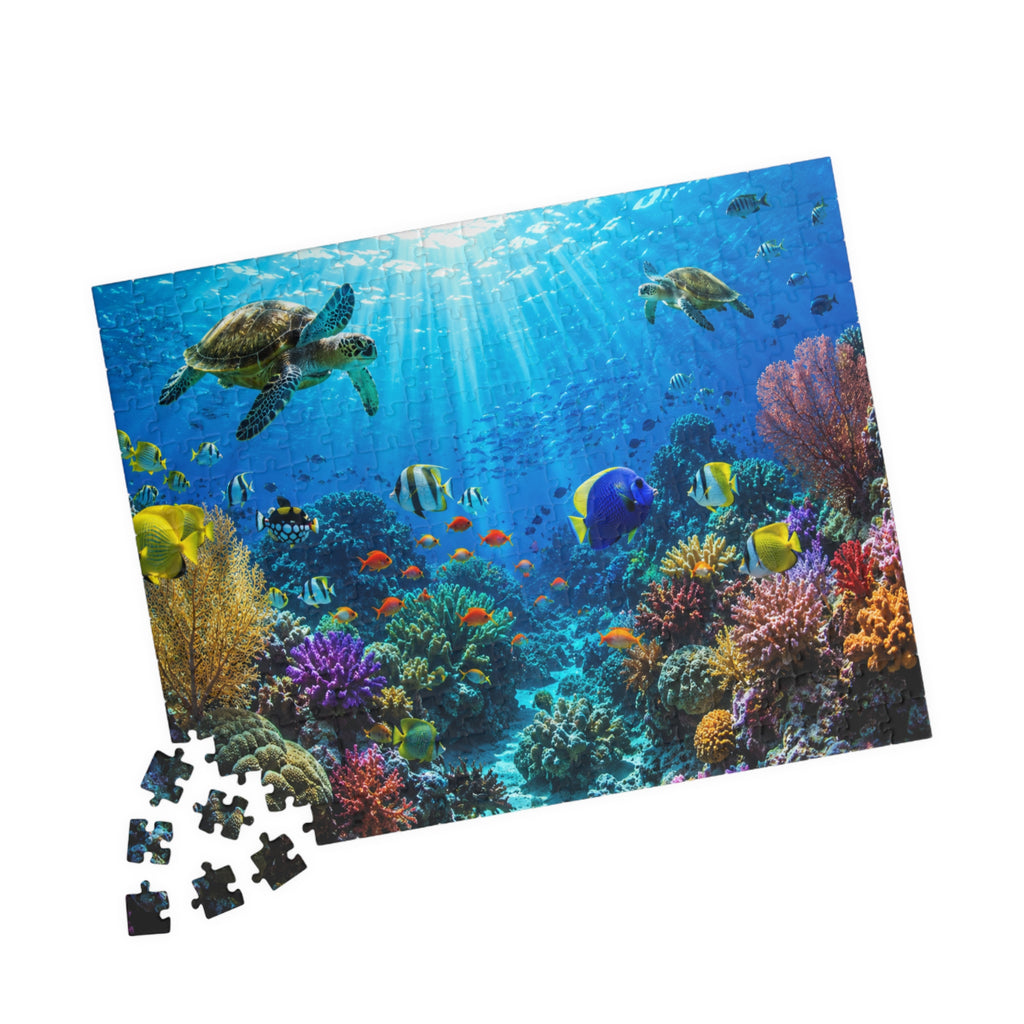 Underwater Reef Jigsaw Puzzle — Sea Turtles & Tropical Fish (110–1014 pcs)