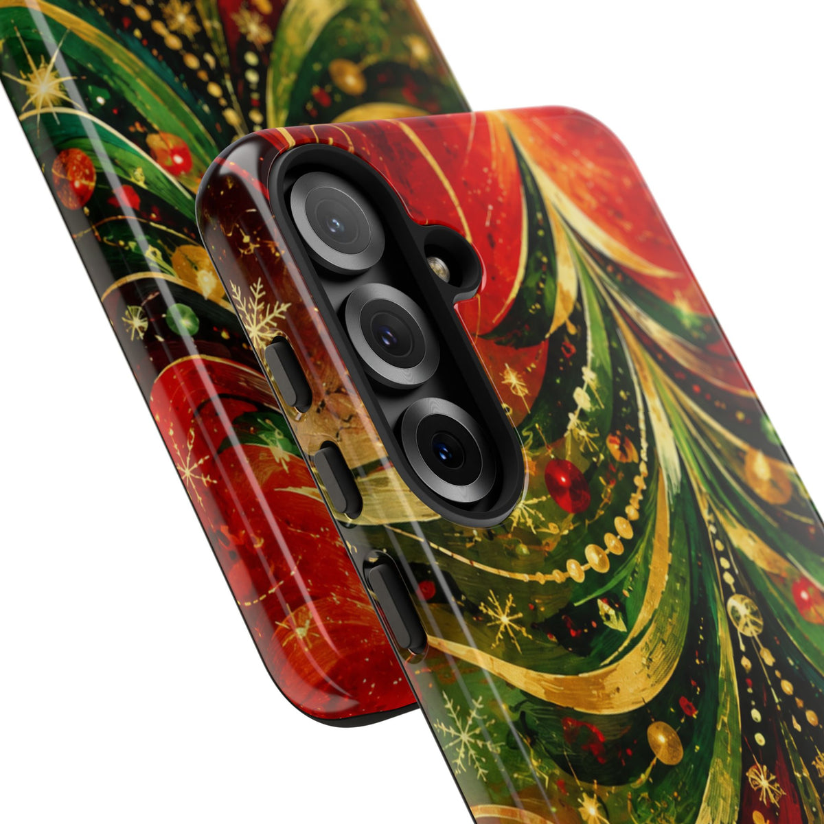 Christmas Tree Tough Phone Case — Festive Red & Green Holiday Phone Cover
