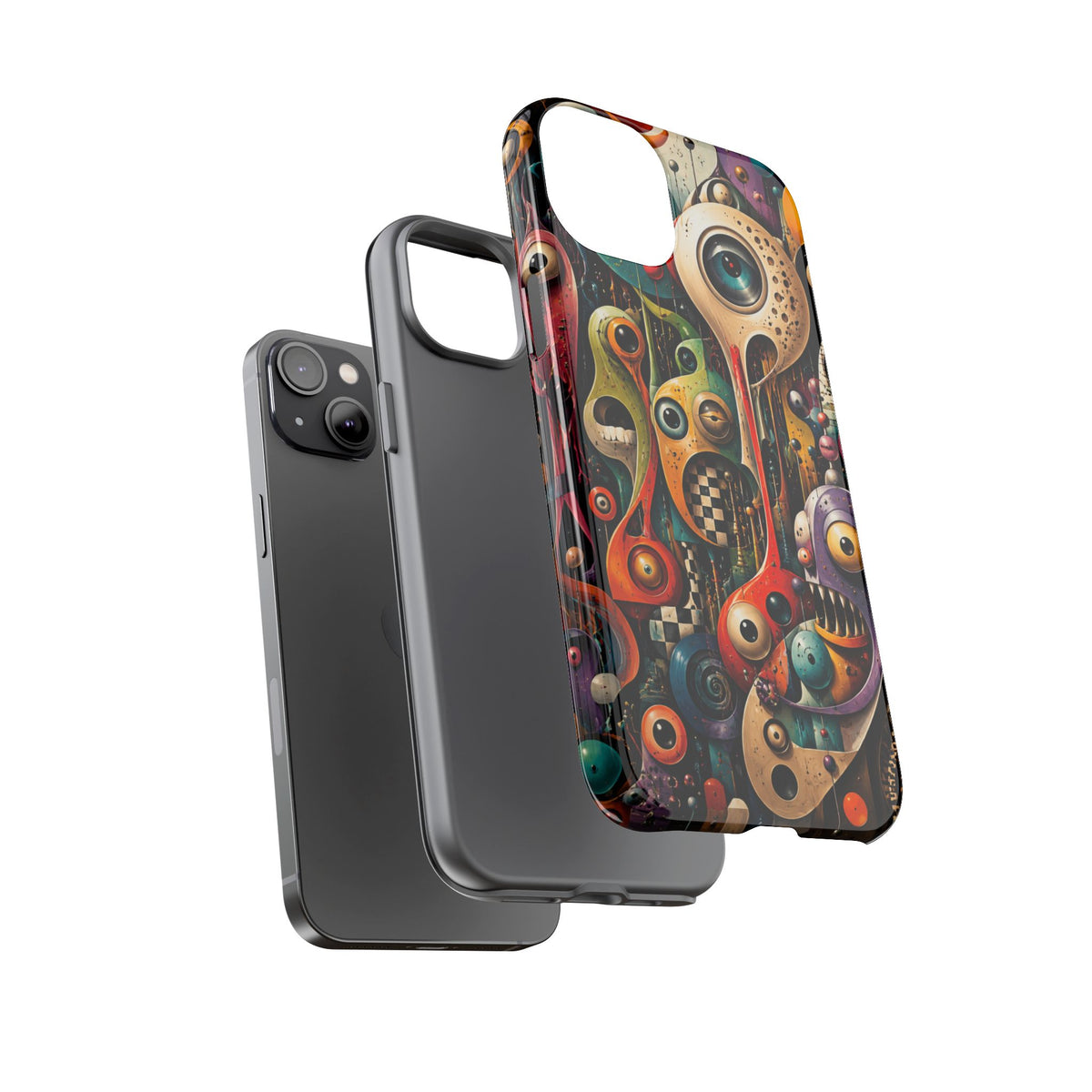 Surreal Monster Art Phone Case — Colorful Abstract Creature Design