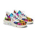 Women's Floral Mesh Sneakers — Colorful Tropical Flower/Pickleball  Print Sneakers