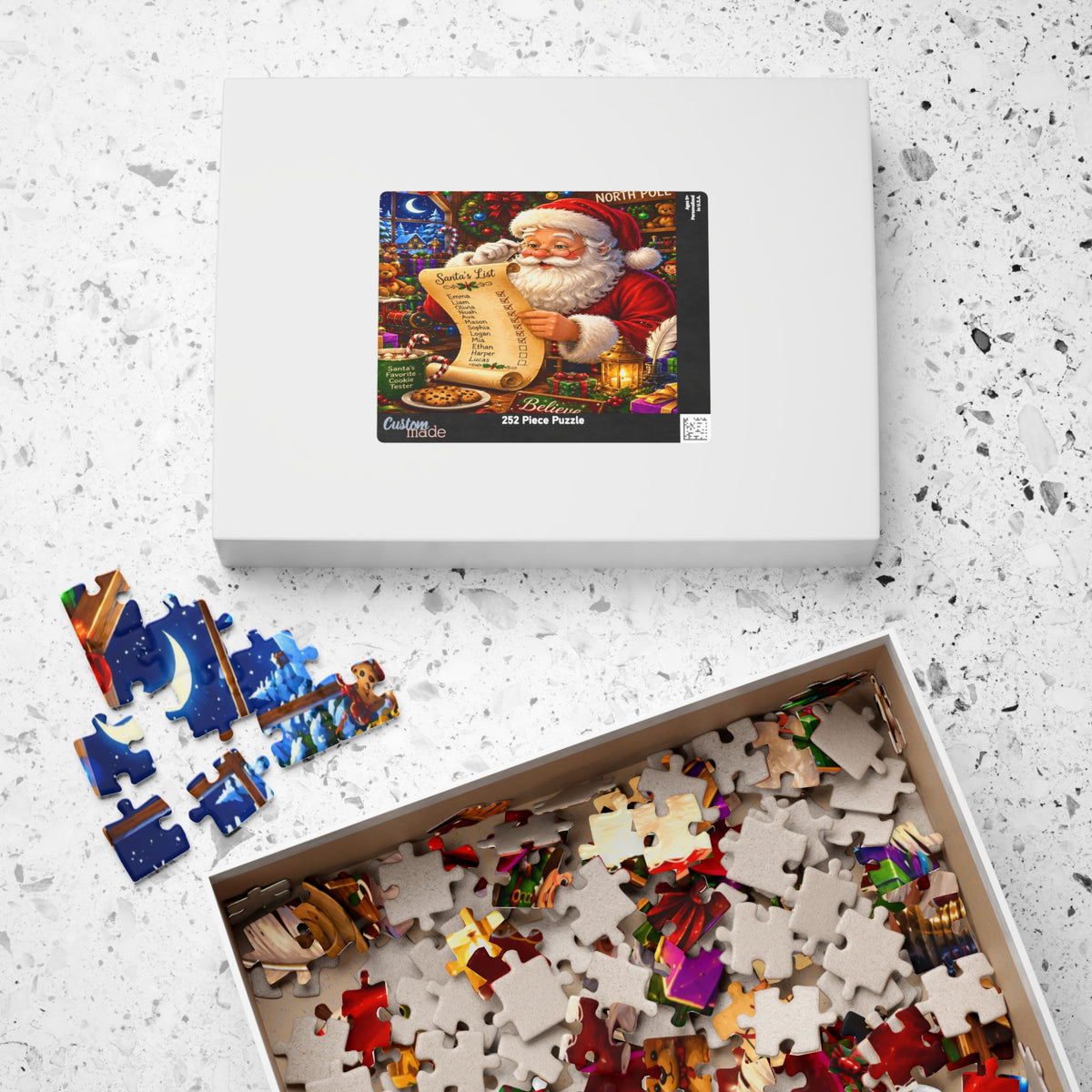 Santa’s List Jigsaw Puzzle — Festive 110/252/520/1014-Piece Christmas Puzzle