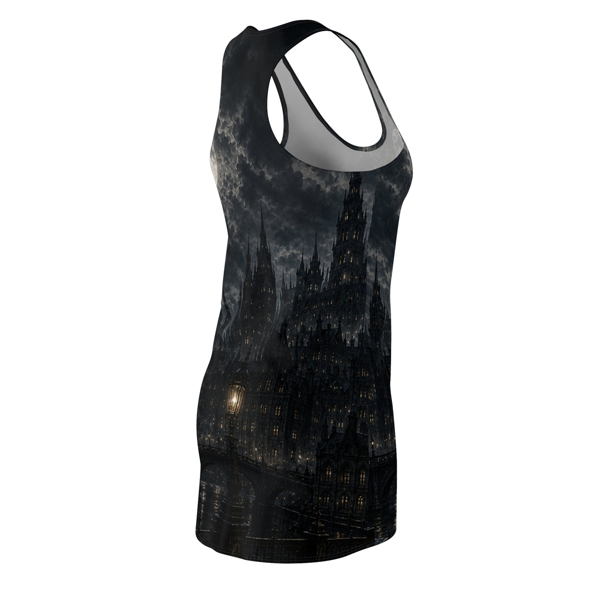 Gothic Moonlit Castle Racerback Dress - Halloween
