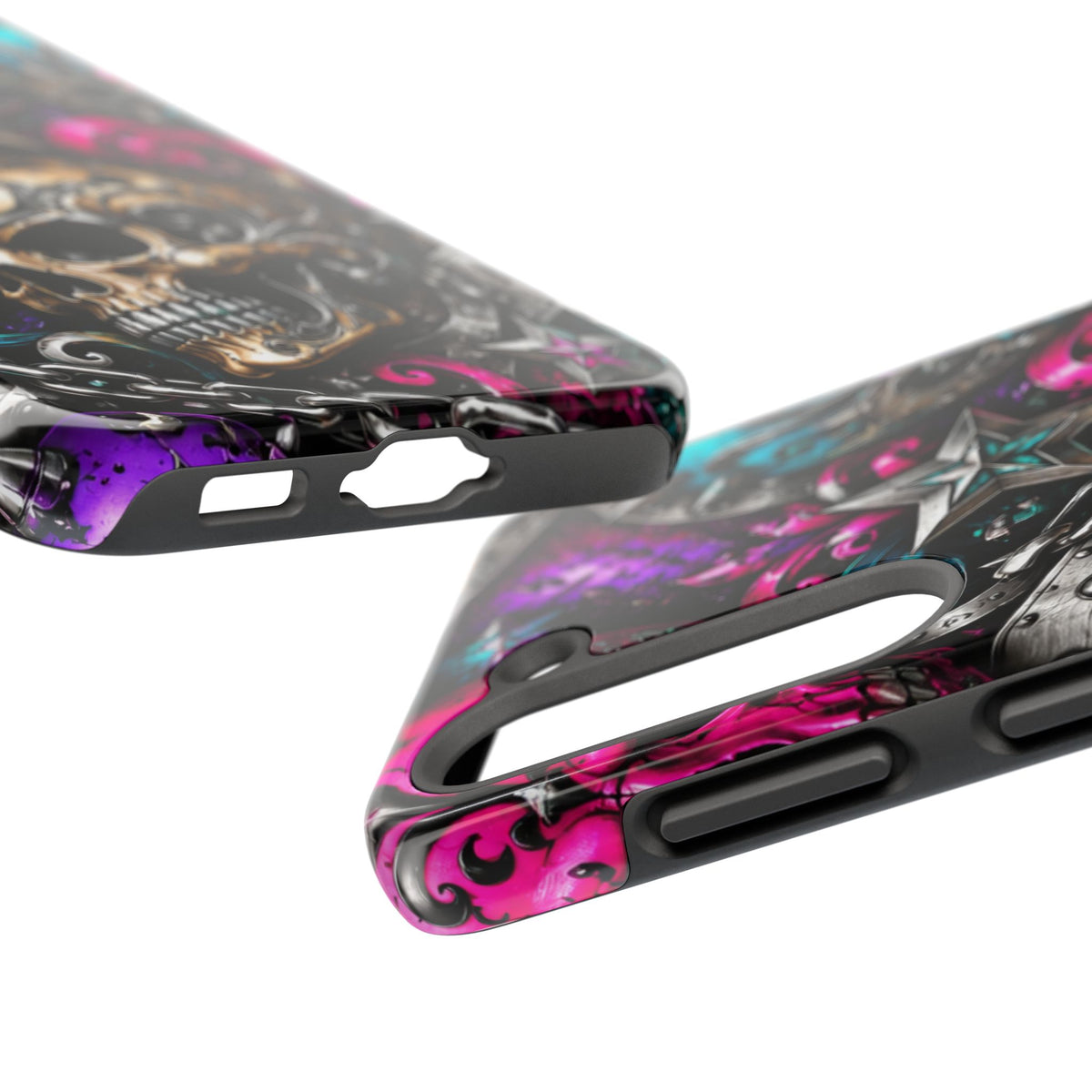 Skull & Stars Tough Phone Case | Colorful Gothic Skull Phone Case