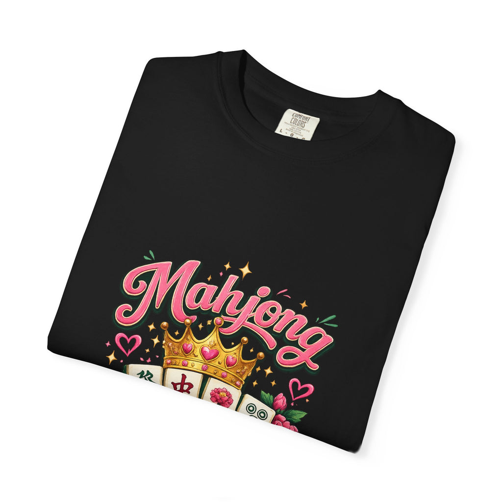 Mahjong Queen T-shirt | Mahjong Tiles Floral Design