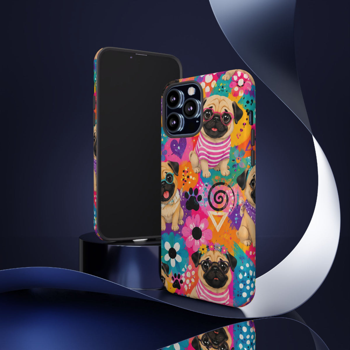 Pug Pop Art Phone Case — Colorful Pug Pattern Tough Case