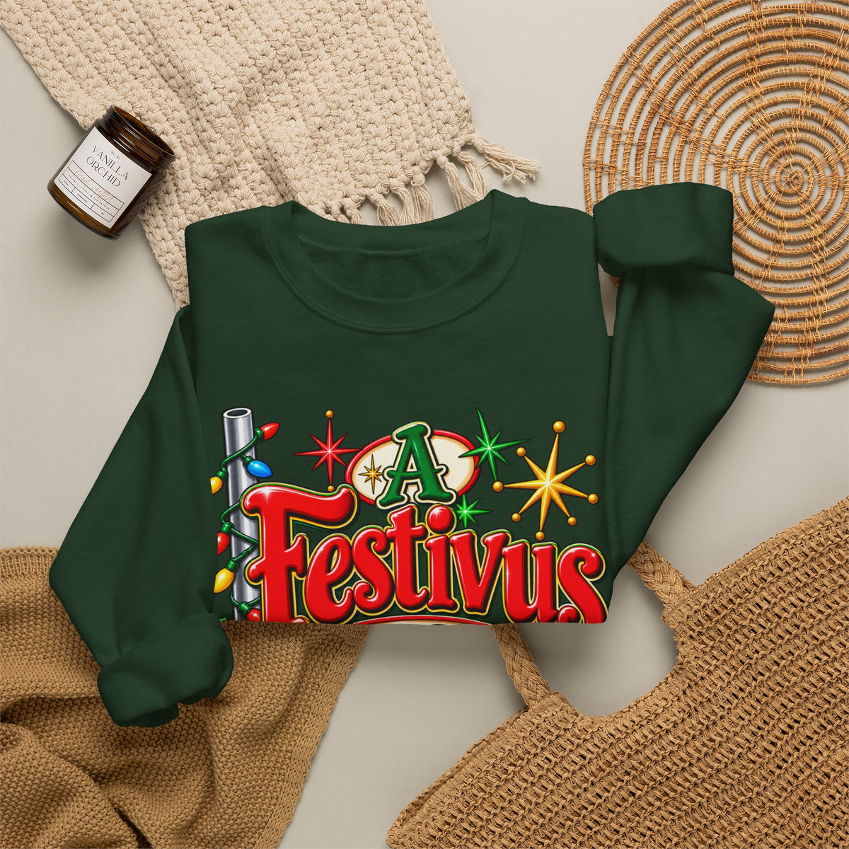 Festivus Crewneck Sweatshirt — "A Festivus For The Rest Of Us" Holiday Sweater