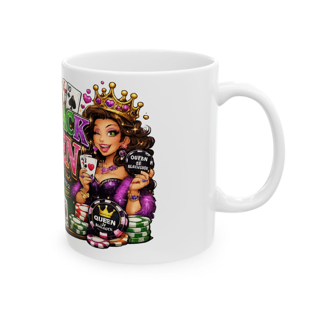 Blackjack Queen Mug | Casino Playing Cards Coffee Cup