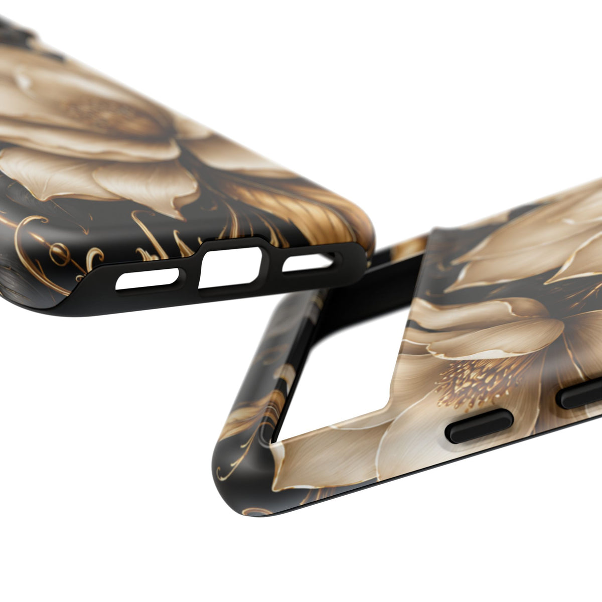Floral Tough Case — Elegant Gold Magnolia Phone Case