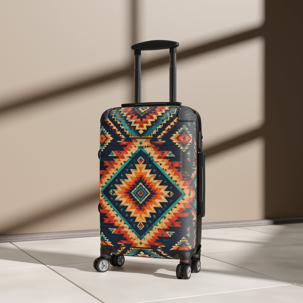 Southwestern Aztec Pattern Carry-On Suitcase - Boho Travel Luggage