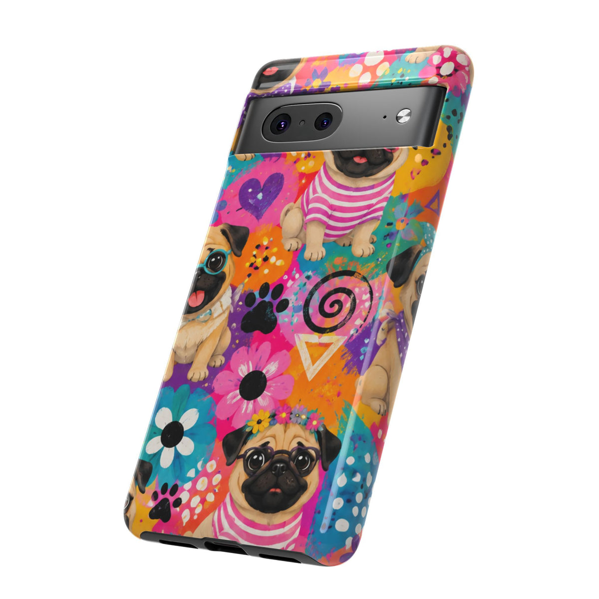 Pug Pop Art Phone Case — Colorful Pug Pattern Tough Case