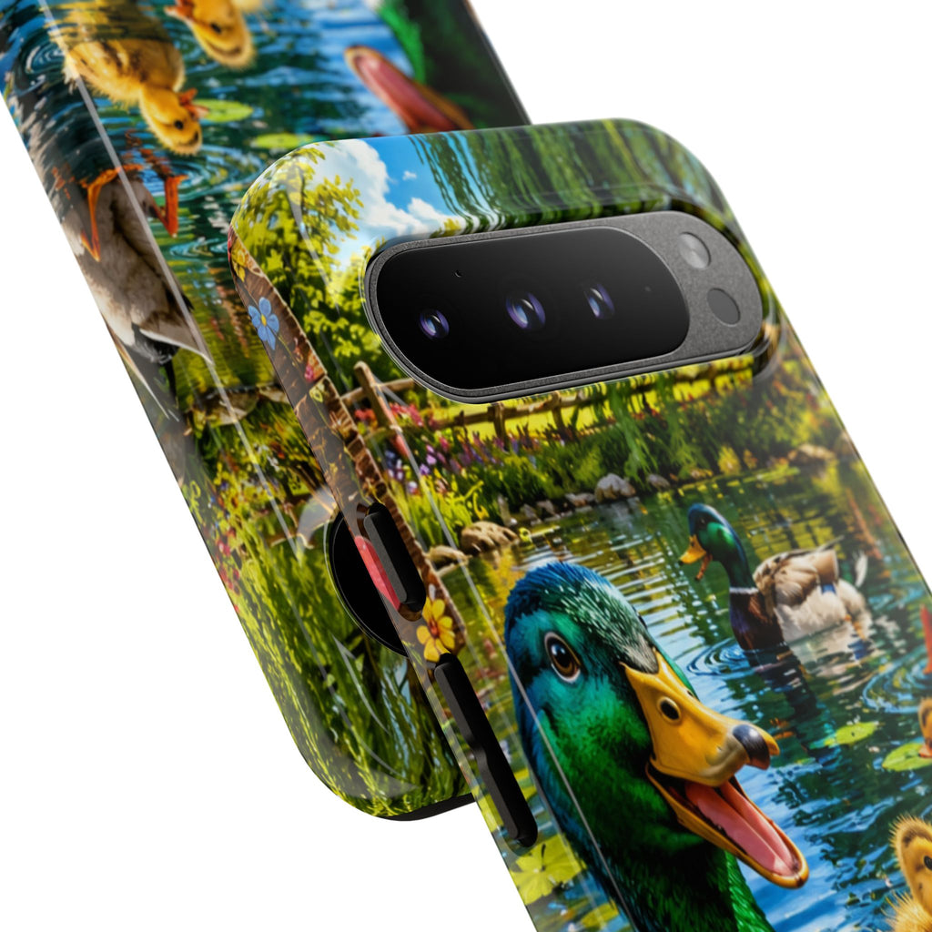 Duck Family Phone Case — Cute Mallard & Ducklings Protective Tough Case
