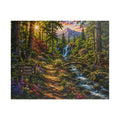 Scenic Forest Waterfall Jigsaw Puzzle — "Nature Touches the Soul" (110–1014 pcs)