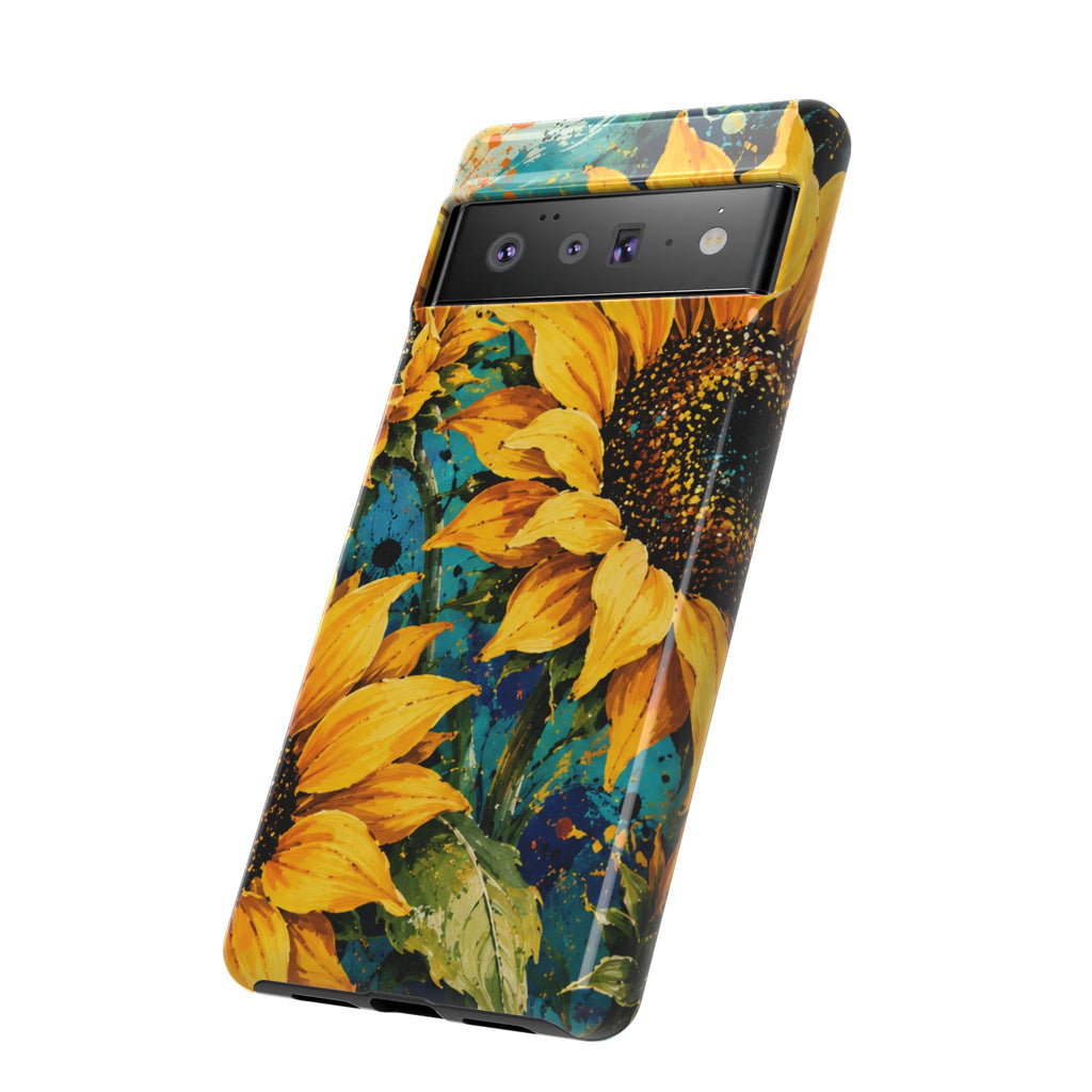 Sunflower Art Phone Case — Vibrant Yellow Floral Tough Case