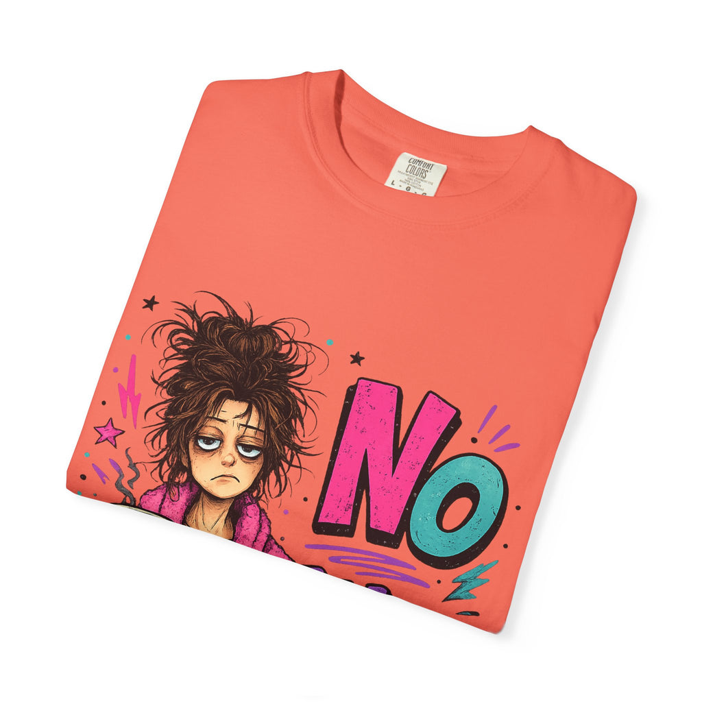 No Talkie Graphic T-Shirt | Grumpy Coffee Girl Illustration