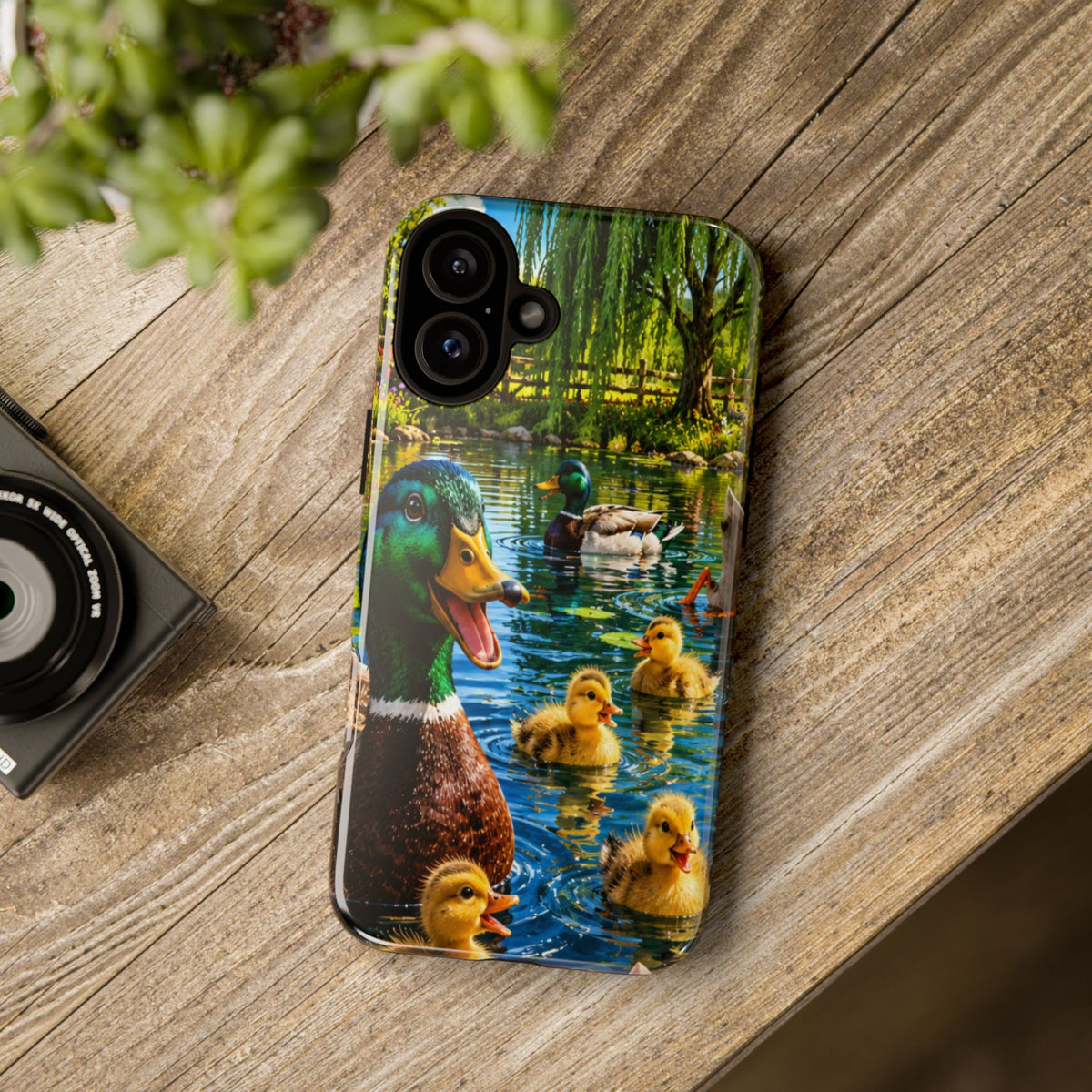 Duck Family Phone Case — Cute Mallard & Ducklings Protective Tough Case