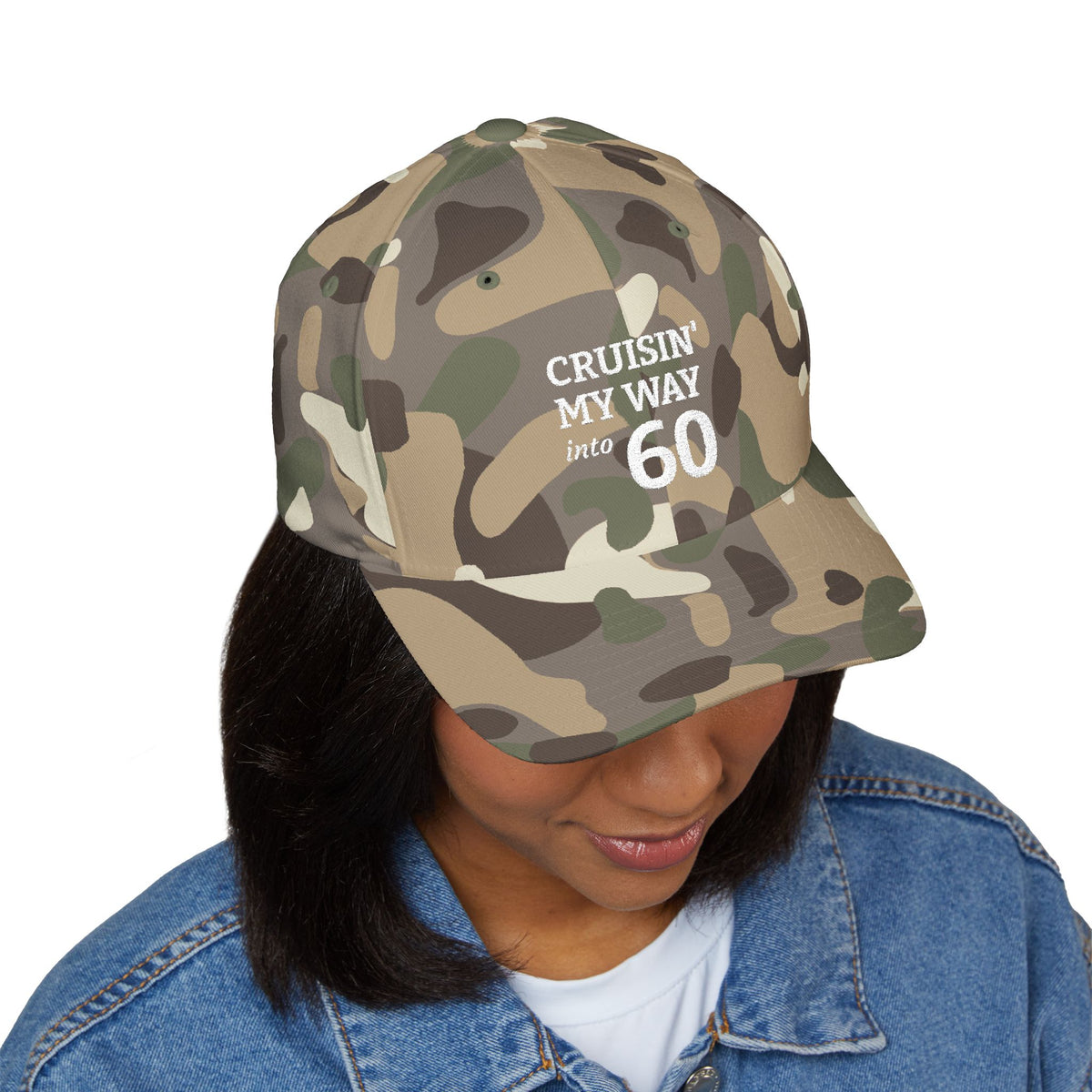 Embroidered 'Cruisin' My Way into 60' Baseball Cap – 60th Birthday Gift