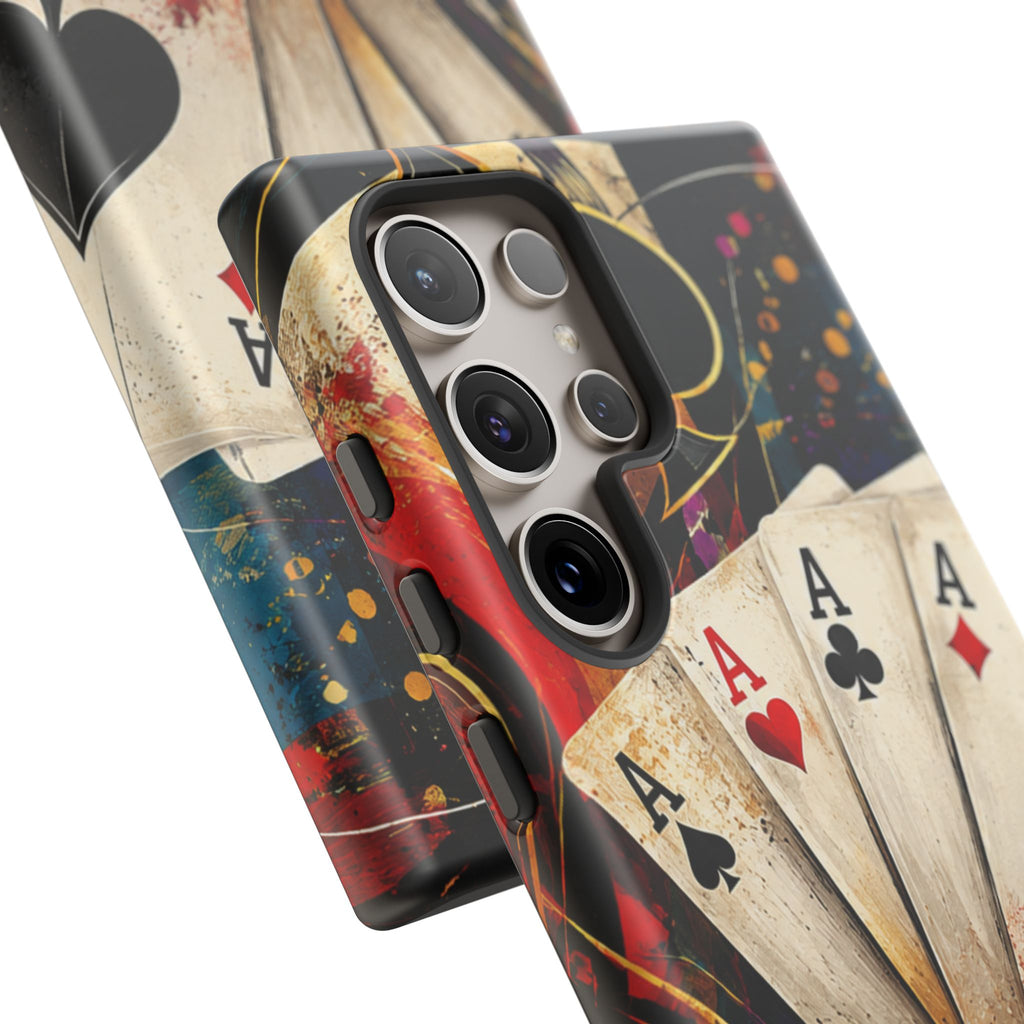 Casino Poker Ace Phone Case — Vintage Playing Cards & Chips Protective Cover