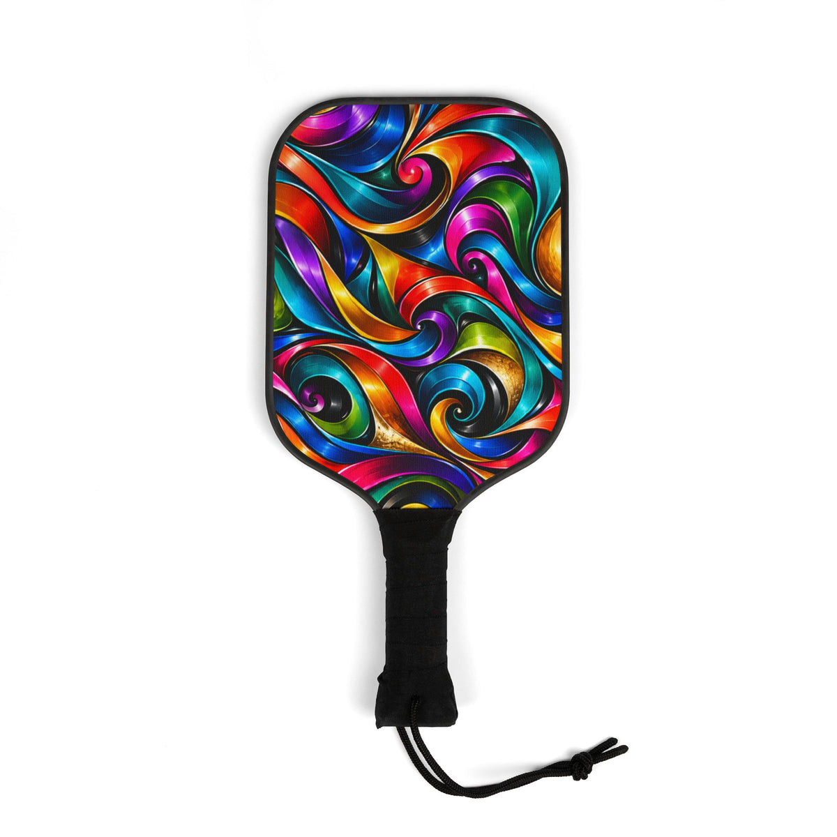 Colorful Swirl Pickleball Paddles Kit — Vibrant Artistic Pickleball Set with Balls