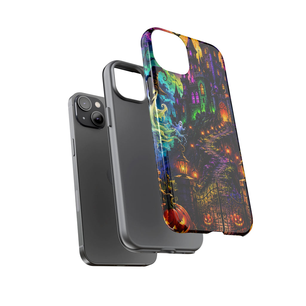 Halloween Haunted Castle Phone Case — Spooky Pumpkin & Ghost Tough Case