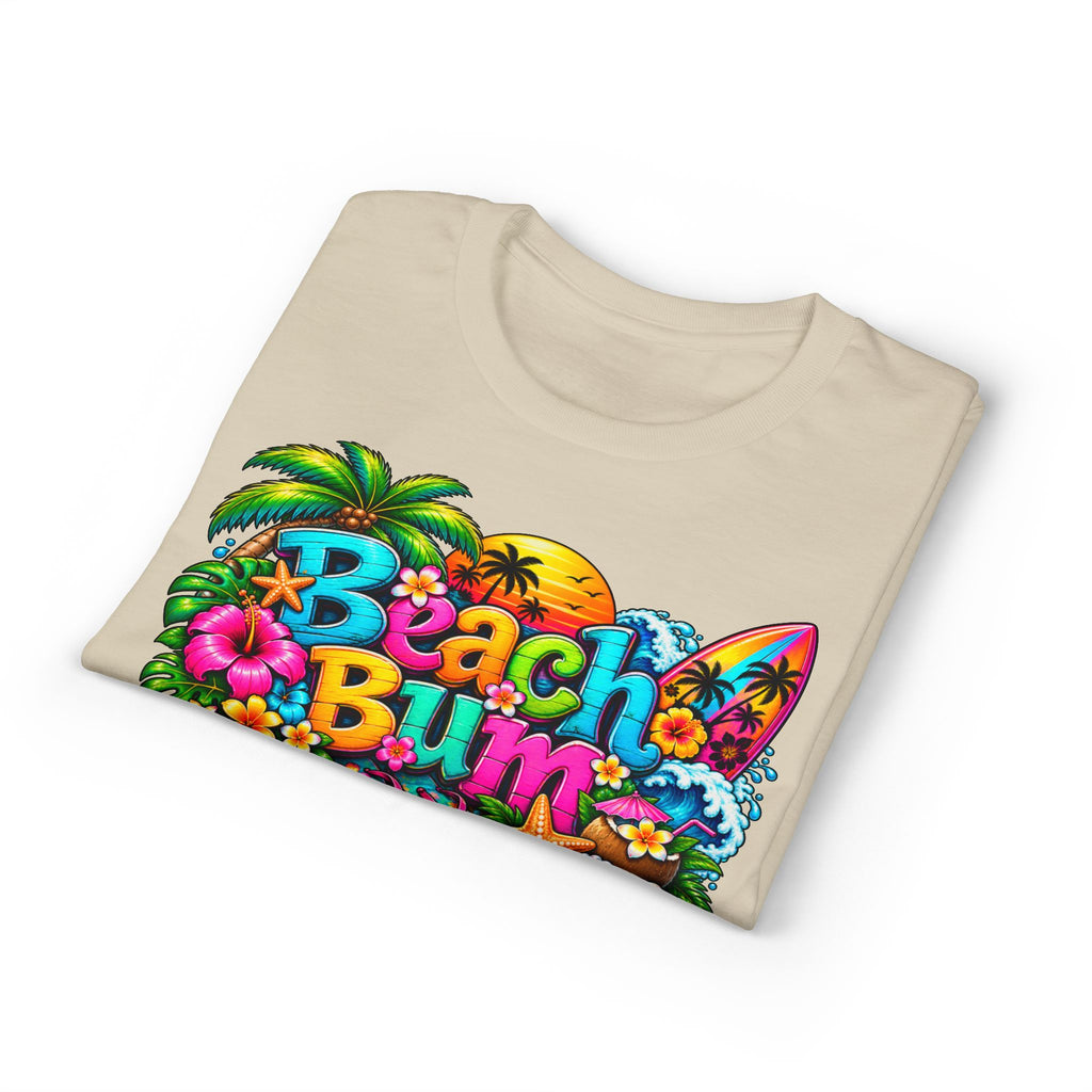 Beach Bum T-Shirt — Colorful Surf & Tropical Graphic Tee