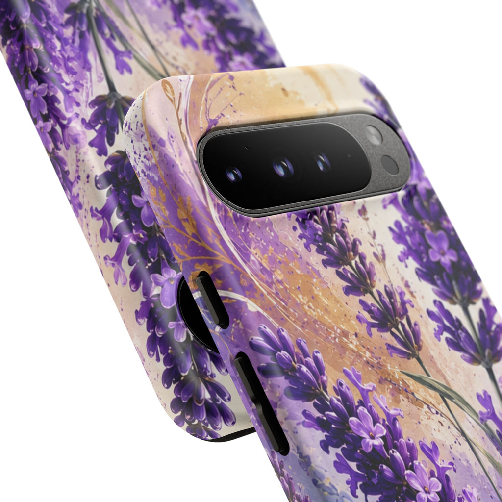 Lavender Bouquet Tough Phone Case — Protective Floral iPhone Case