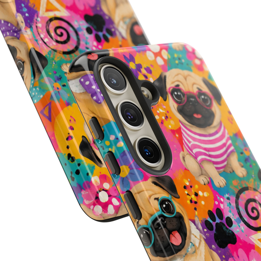 Pug Pop Art Phone Case — Colorful Pug Pattern Tough Case