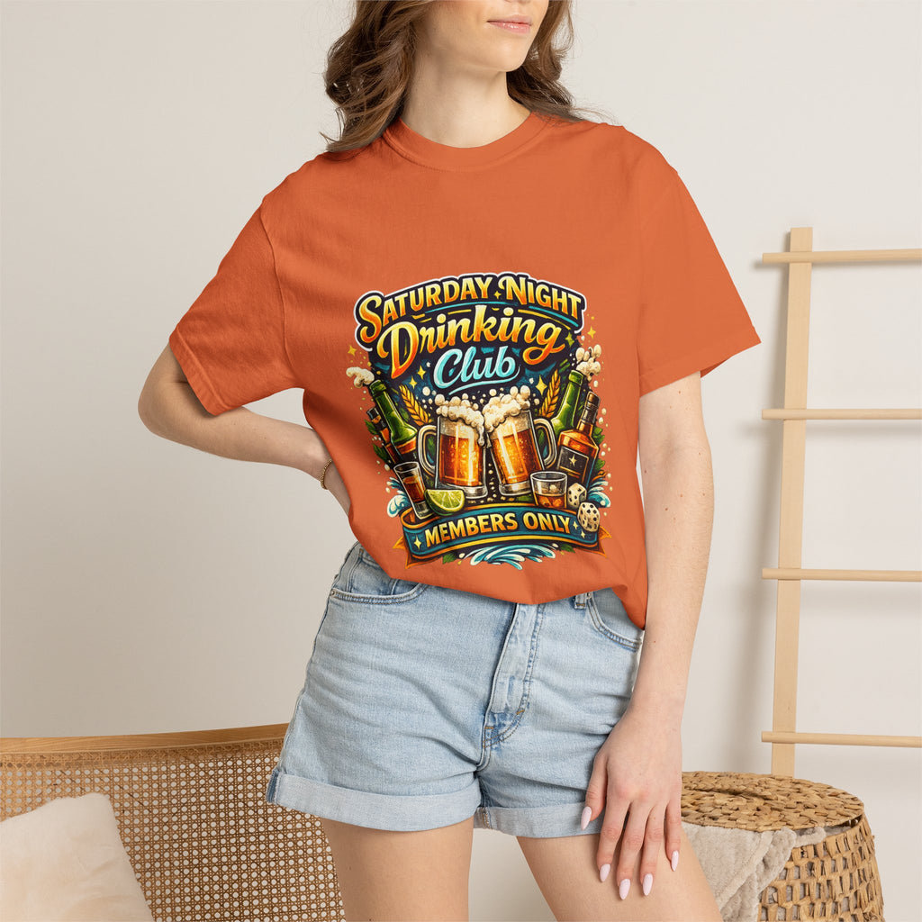 Saturday Night Drinking Club T-shirt | Beer Glasses, Bottles, Members Only