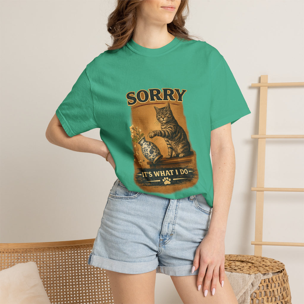 Sorry, It’s What I Do cat T-Shirt | Cat playing with yarn design