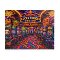Neon Casino Arcade Scene Puzzle 1014-Piece | Vegas Slots Jigsaw