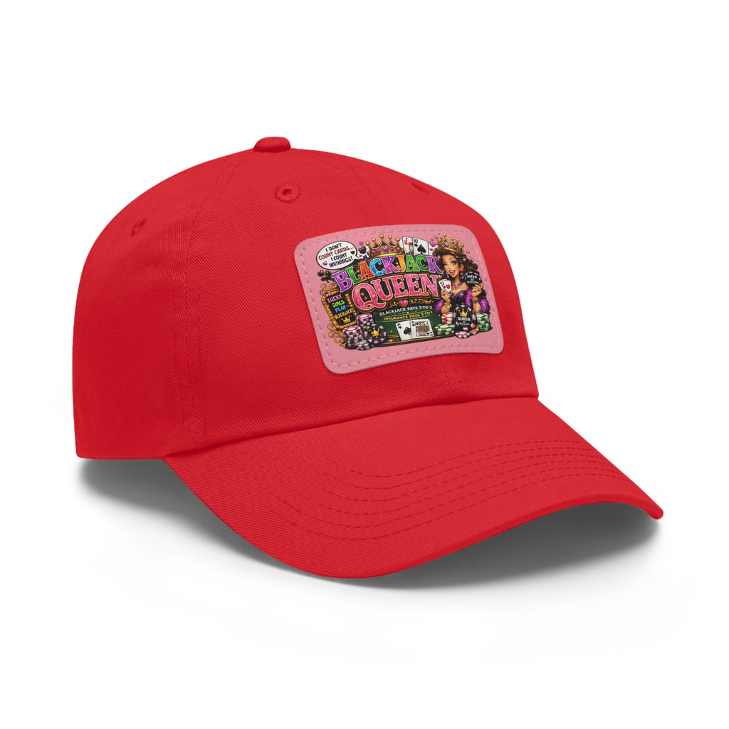 Black Queen patch dad hat | Leather patch baseball cap