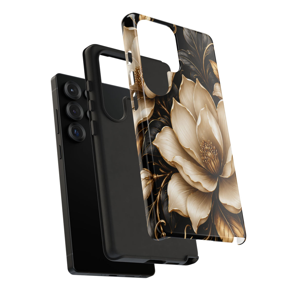 Floral Tough Case — Elegant Gold Magnolia Phone Case