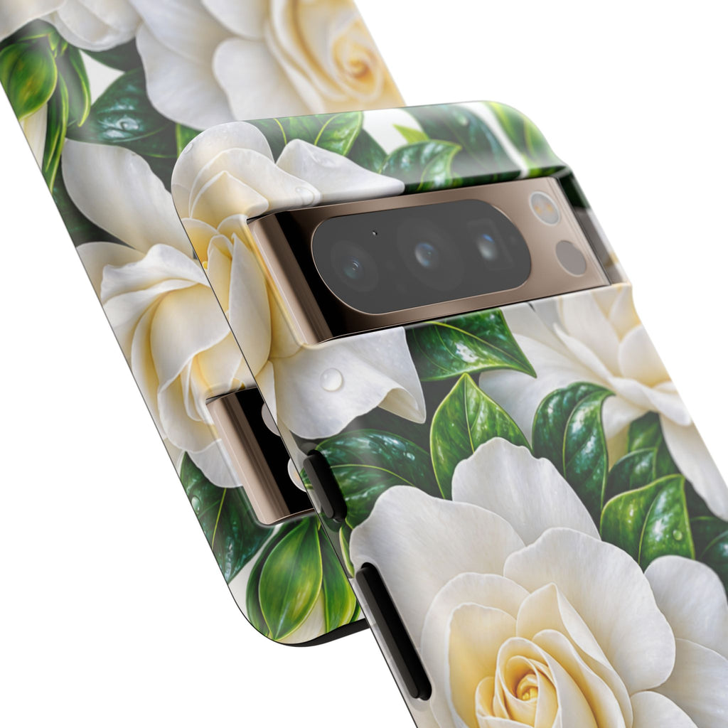 Floral Camellia Tough Case — White Gardenia Phone Cover