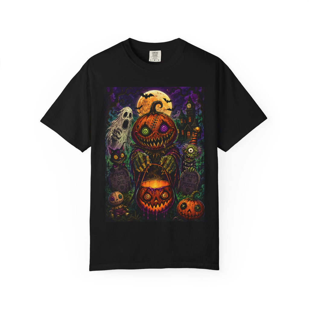 Spooky Halloween Pumpkin Stack T-shirt | Jack-o'-Lanterns, Ghosts, Haunted House