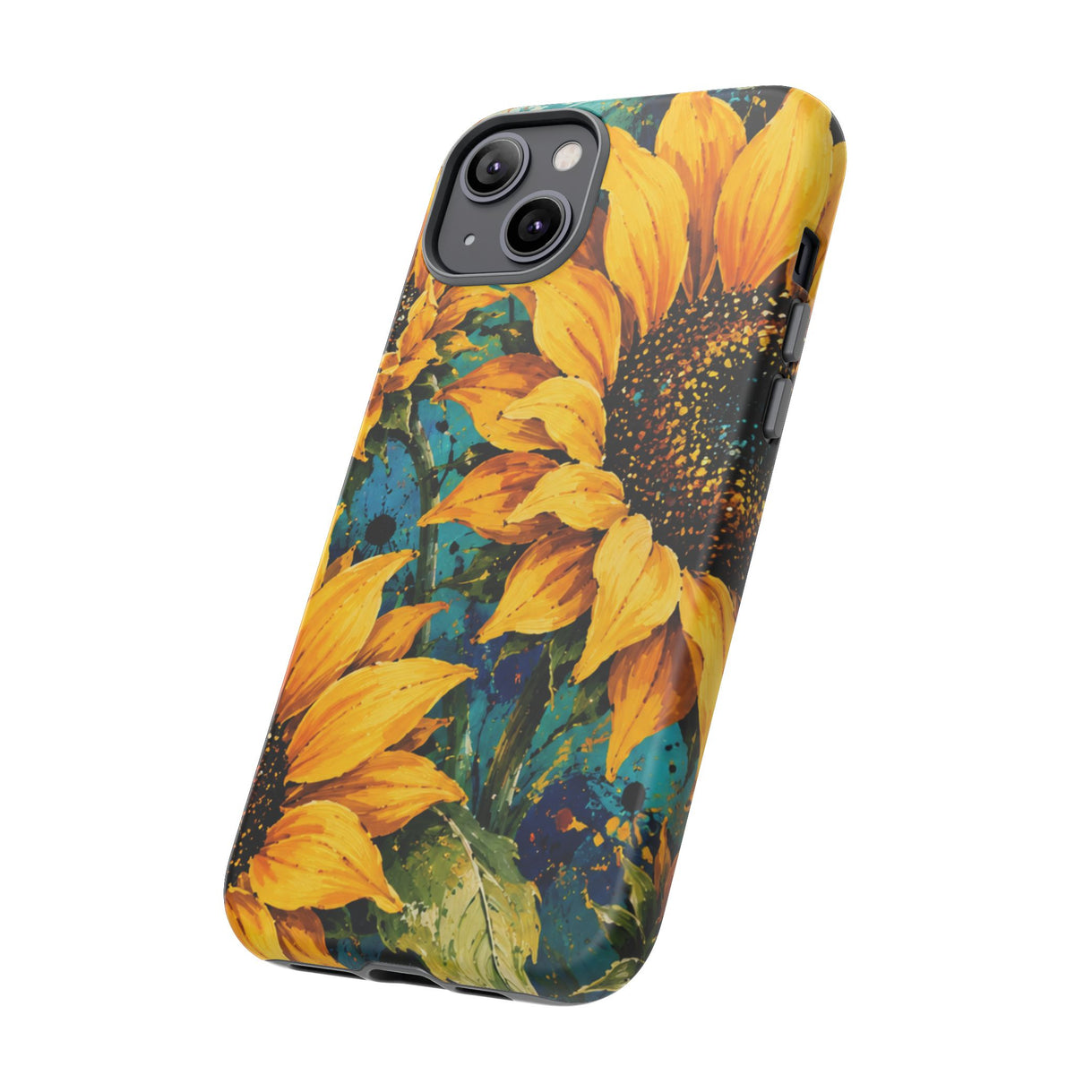 Sunflower Art Phone Case — Vibrant Yellow Floral Tough Case