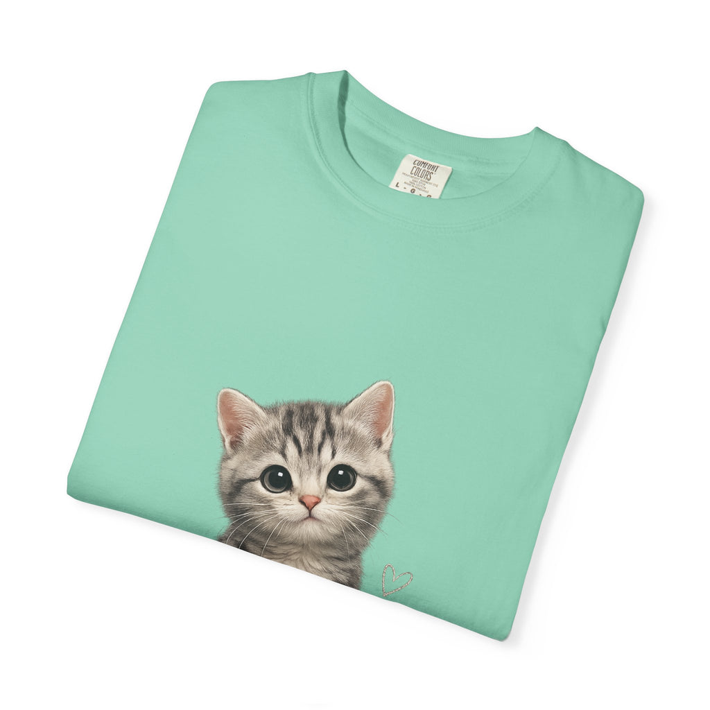 Smiling Tabby Kitten T-Shirt | Cute Cat Illustration