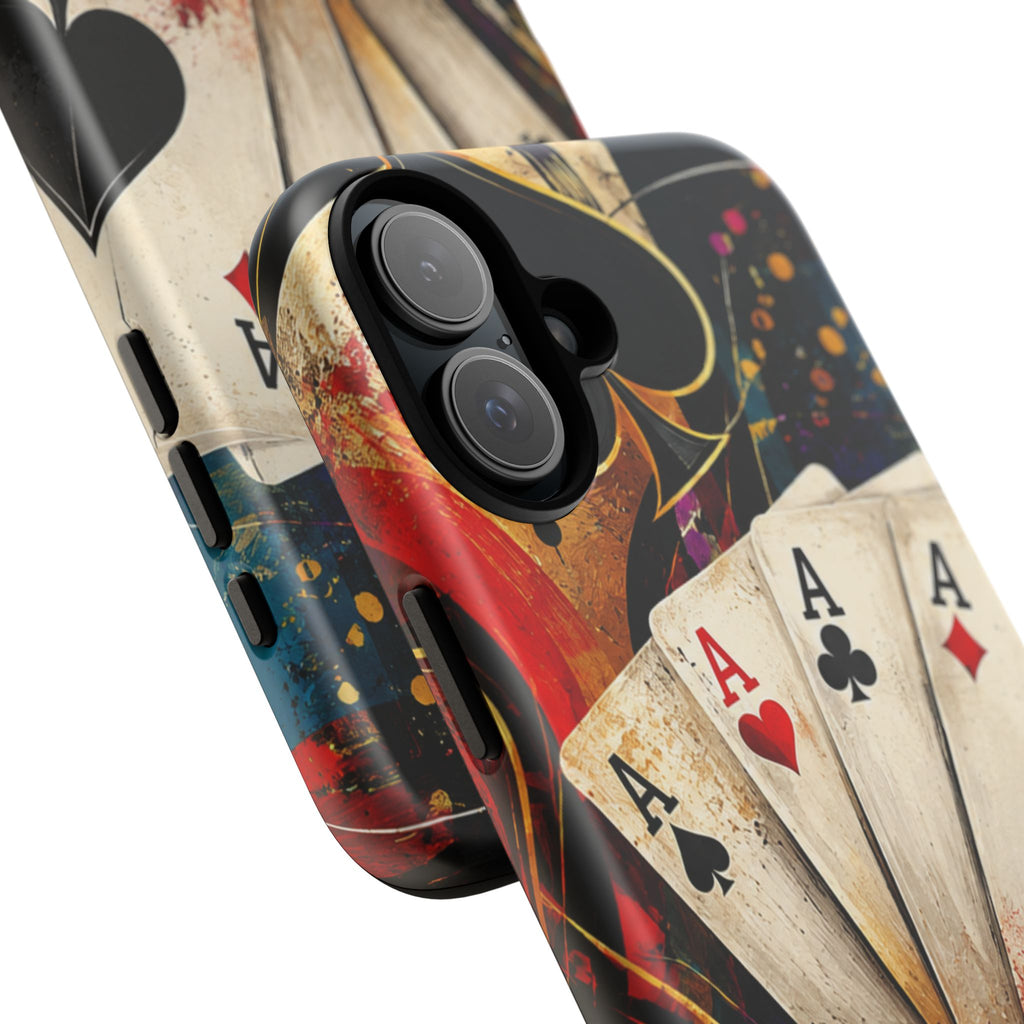 Casino Poker Ace Phone Case — Vintage Playing Cards & Chips Protective Cover