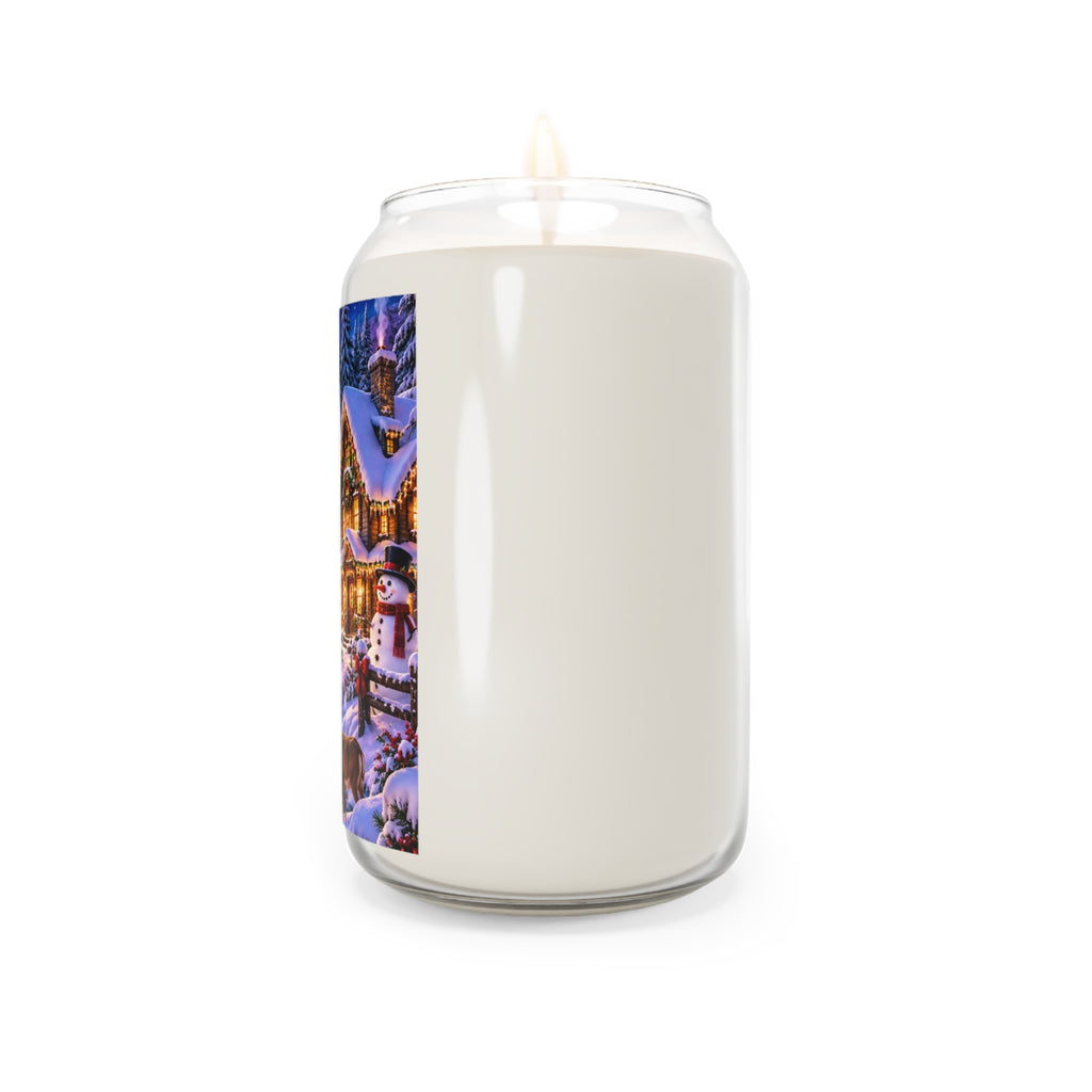 Winter Village Scented Soy Candle — 13.75 oz (Holiday Snowy Cottage Design)