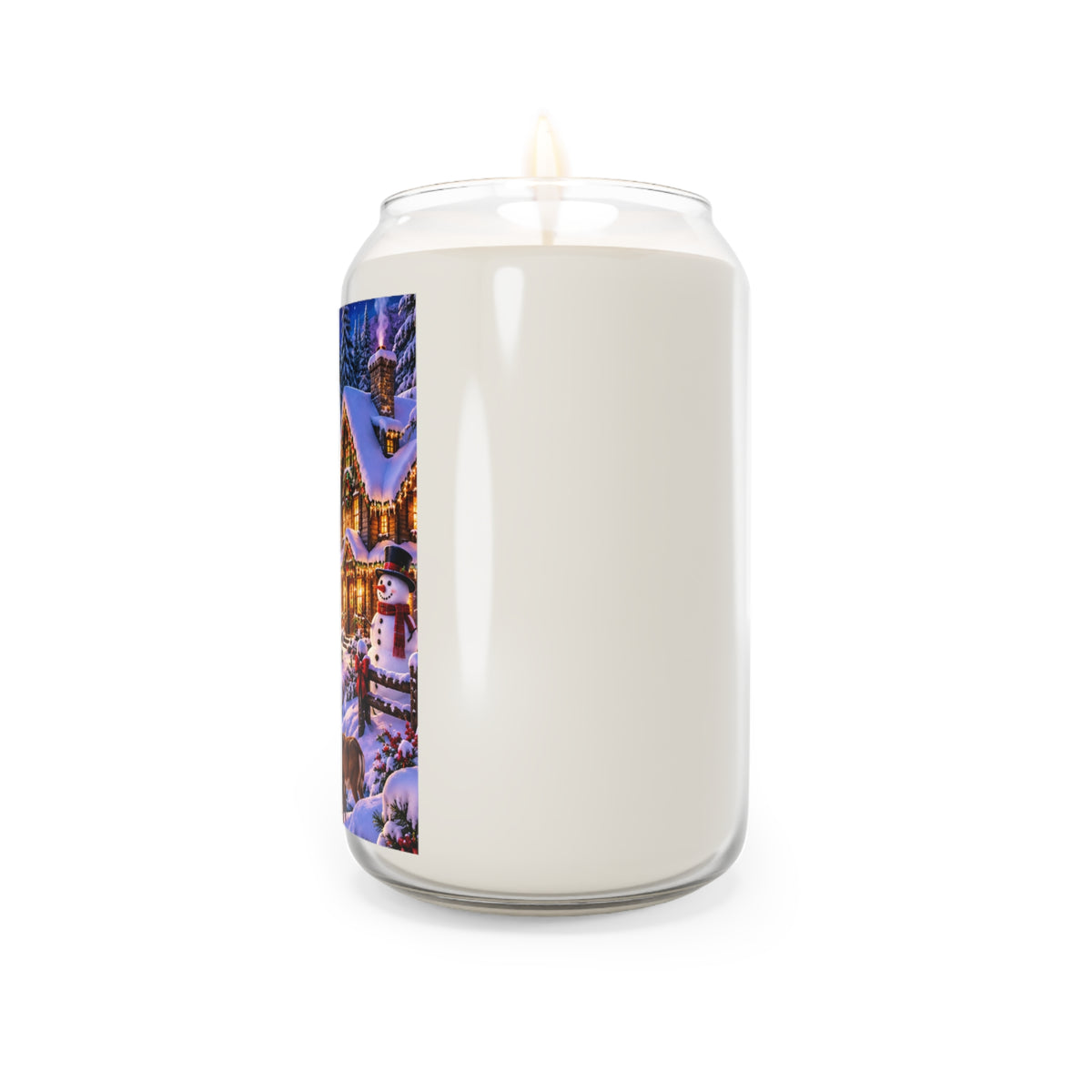 Winter Village Scented Soy Candle — 13.75 oz (Holiday Snowy Cottage Design)