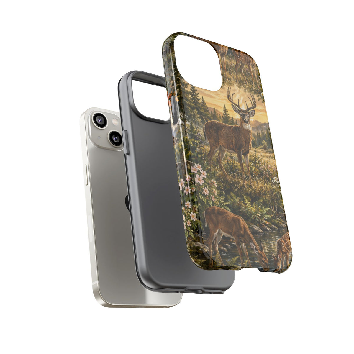 Deer Forest Phone Case — Woodland Bucks Nature iPhone Cover