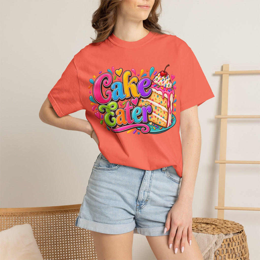 Cake Eater T‑Shirt — Colorful Slice Graphic Tee for Dessert Lovers