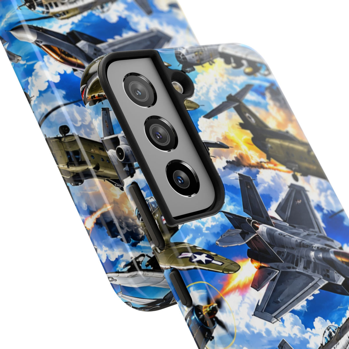 Military Aircraft Tough Phone Case – Vintage & Modern Jet Fighter Print