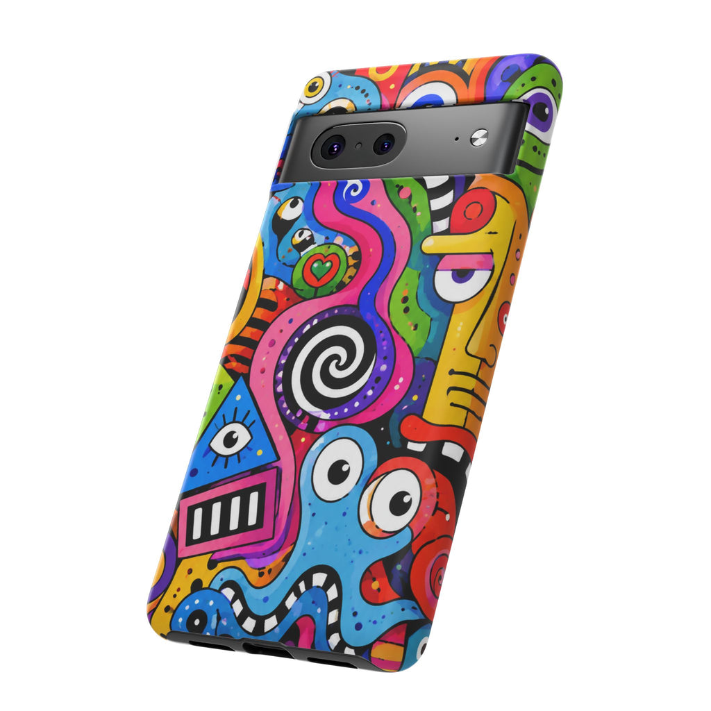 Colorful Abstract Doodle Tough Phone Case