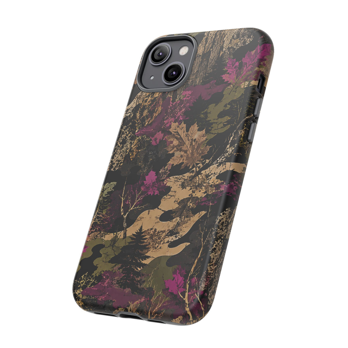 Camo Floral Tough Phone Case — Rugged Nature-Inspired Protection