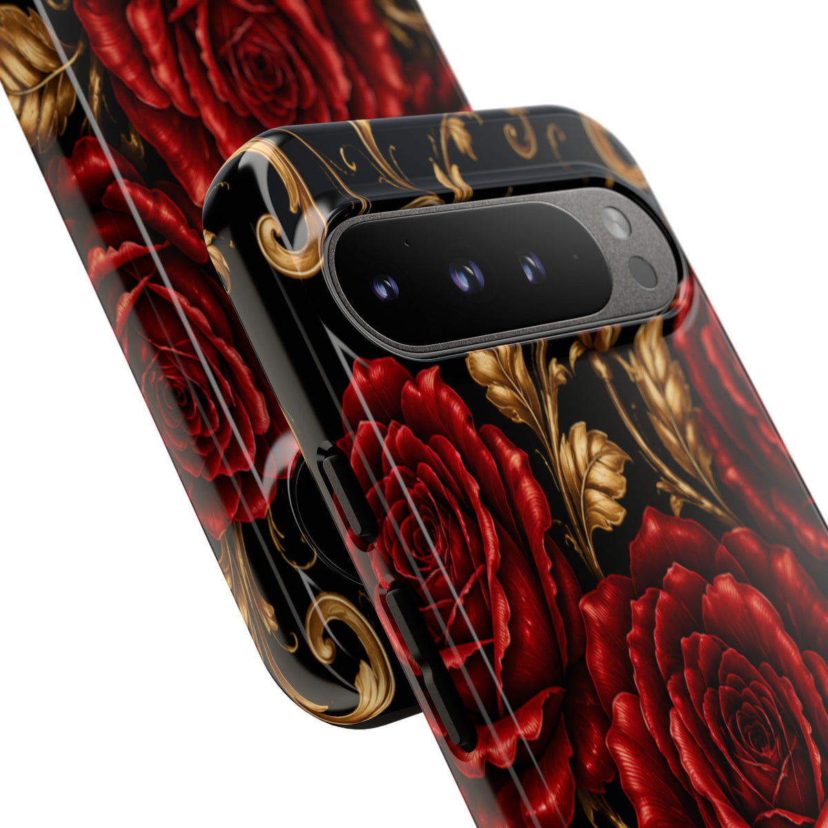 Tough Cases — Vintage Red Rose Floral Phone Case
