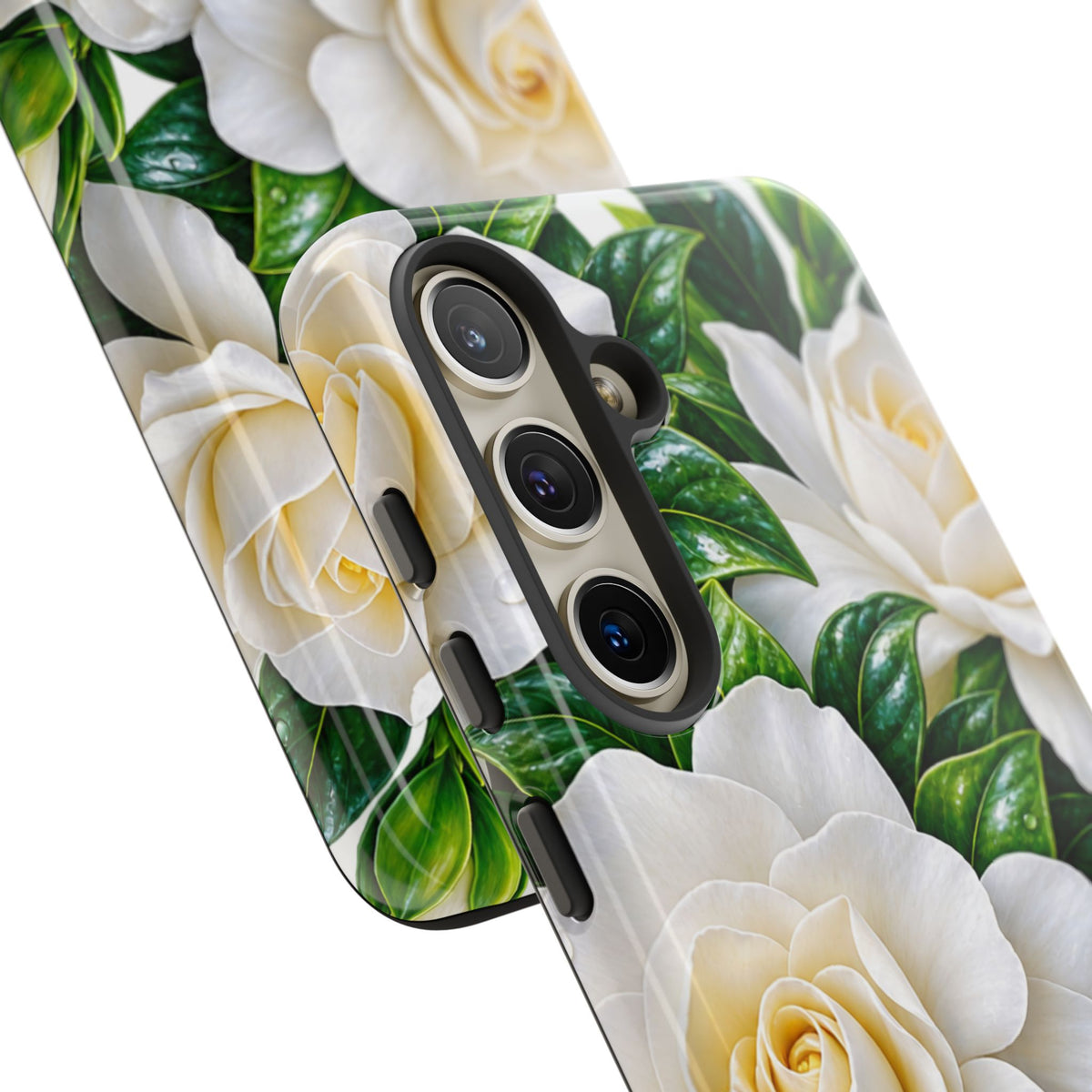 Floral Camellia Tough Case — White Gardenia Phone Cover