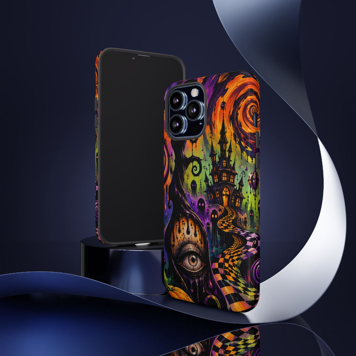 Phone Case — Psychedelic Haunted House Halloween Design
