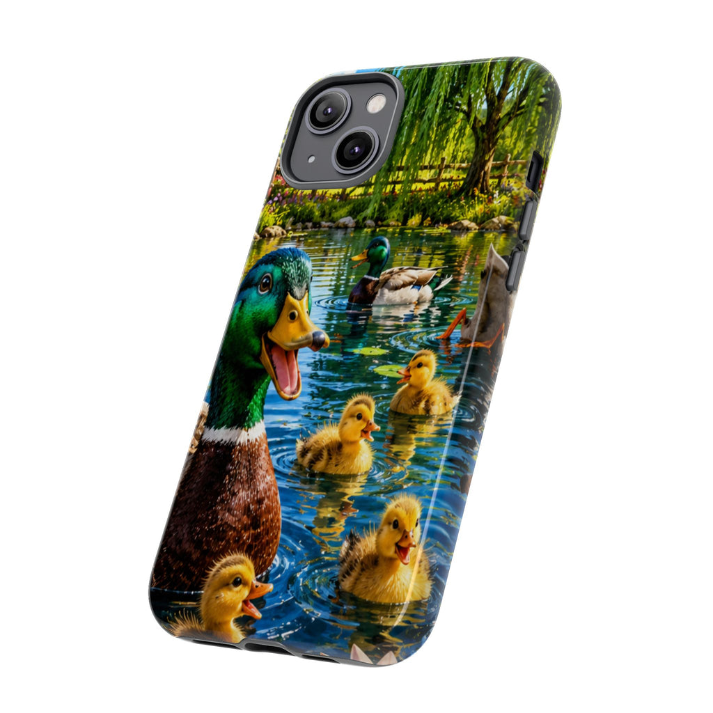 Duck Family Phone Case — Cute Mallard & Ducklings Protective Tough Case