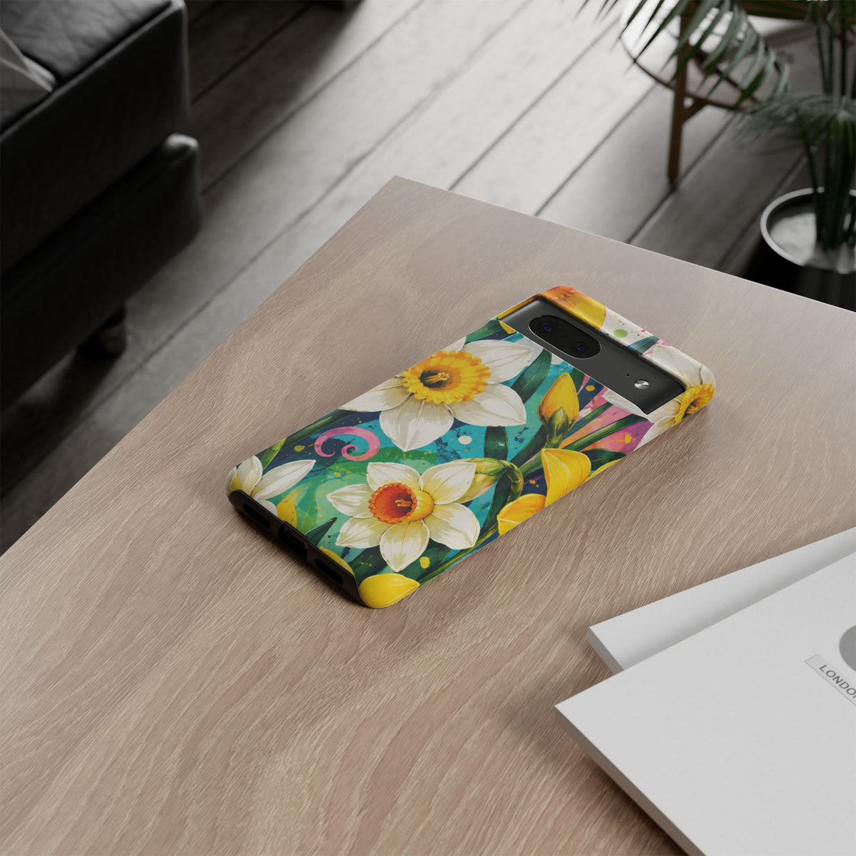 Daffodil Floral Phone Case — Bright Spring Garden Protective Cover